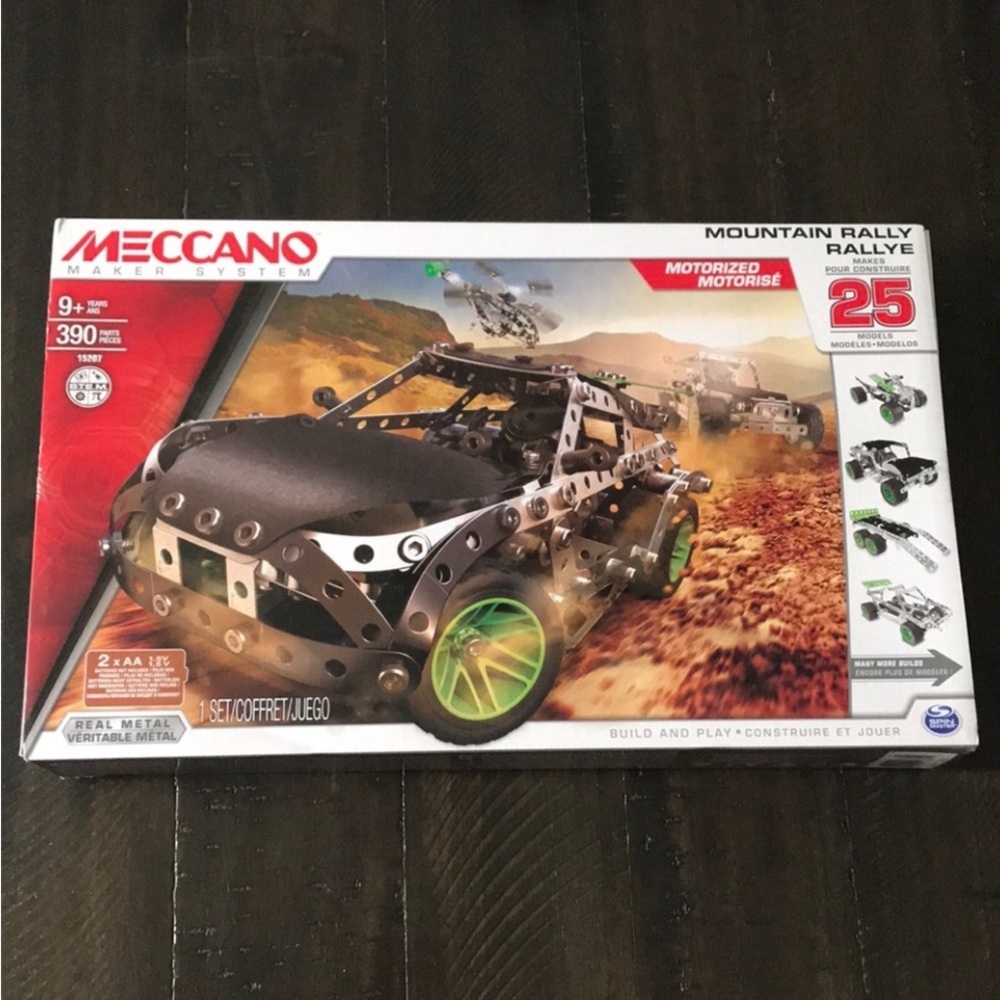 Meccano Mountain Rally Motorized Building Set New Sealed Box Educational Toy